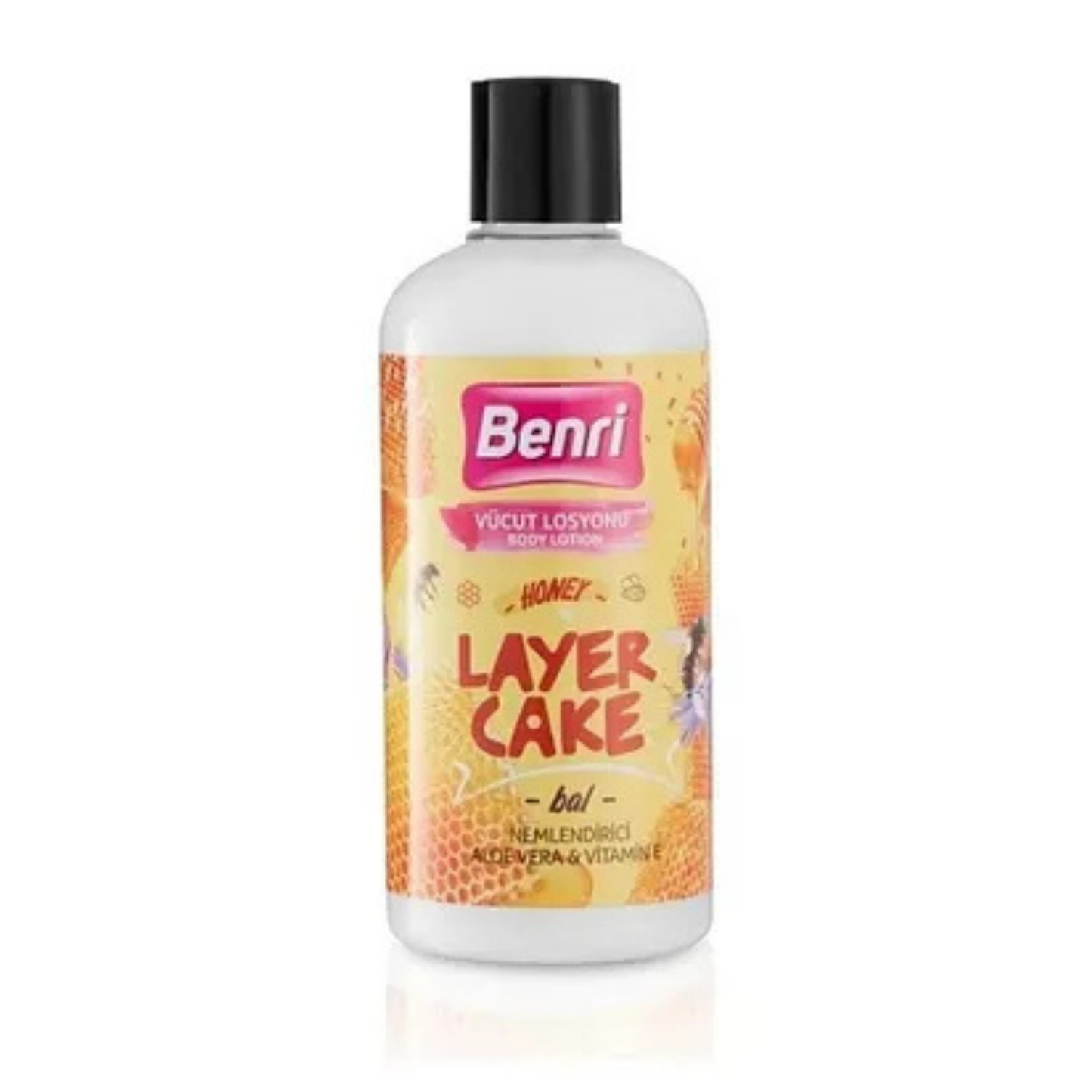Benri Layer Cake flavor bottle on a white background