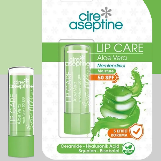 Cire Aseptine Aloe Vera Lip Balm – SPF 50 + Hydrating Complex