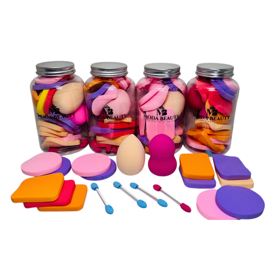 Makeup Sponge Set-19 item Rainbow Jar